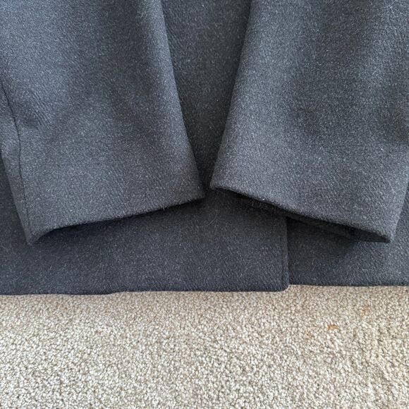 Chaps Wool Blend Top Coat 42L Mens Charcoal Gray Business Casual Overcoat Jacket - Picture 7 of 8